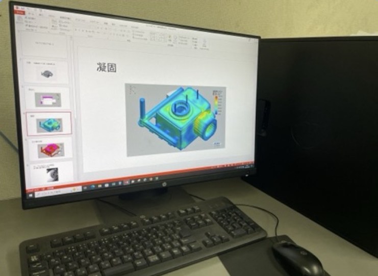 凝固シミュレーション（鋳造CAE）の解析画面